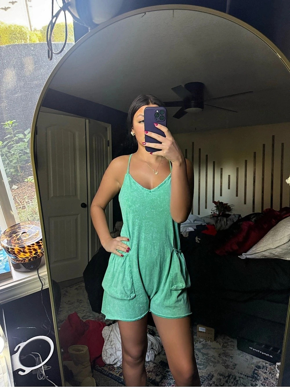 Movement Hot Shot Romper Green - Picture 2 of 9